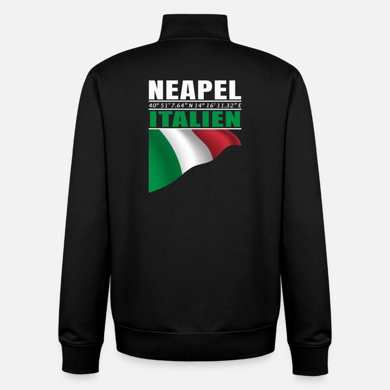 Naples - Sweat zippé unisexe en coton bio Stanley/Stella - noir