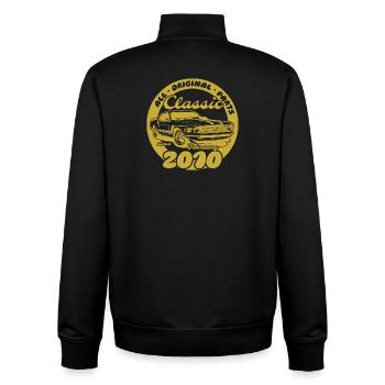 16th Birthday - Classic Musclecar 02/2010 - Unisex Organic Zip Sweatshirt by Stanley/Stella - black - Back - AI Model Male 185 light (185cm)