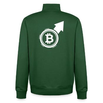 Bitcoin Bull Run Pfeil Kursanstieg - Unisex Organic Zip Sweatshirt von Stanley/Stella - Flaschengrün - Hinten - AI Model Male 185 dark (185cm)