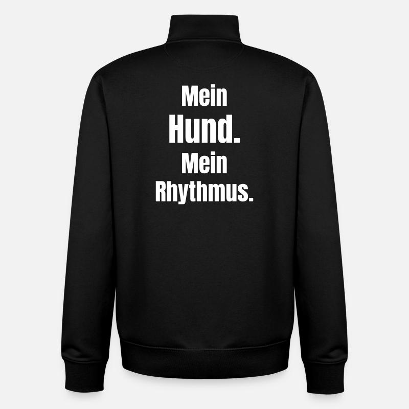 Mon chien Mon rythme - Sweat zippé unisexe en coton bio Stanley/Stella - noir