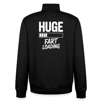 Farting Sayings Fart Funny Farting Gift - Unisex Organic Zip Sweatshirt by Stanley/Stella - black - Back - AI Model Male 185 light (185cm)