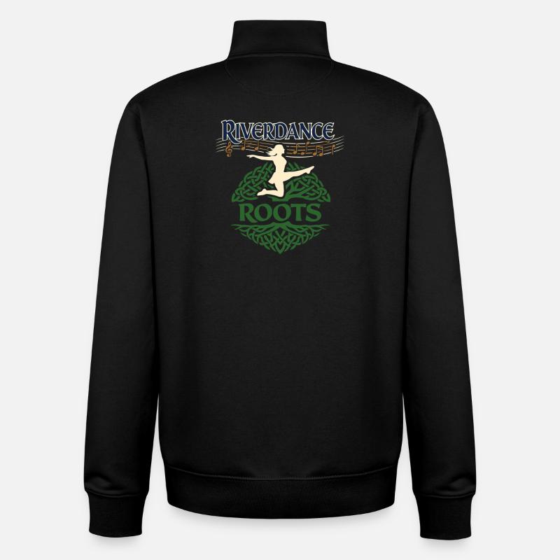 Irish Dance Step-dancing Celtic Fan - Unisex Organic Zip Sweatshirt by Stanley/Stella - black
