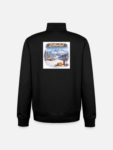 Dahoam Zillertal - Unisex Organic Zip Sweatshirt by Stanley/Stella - black