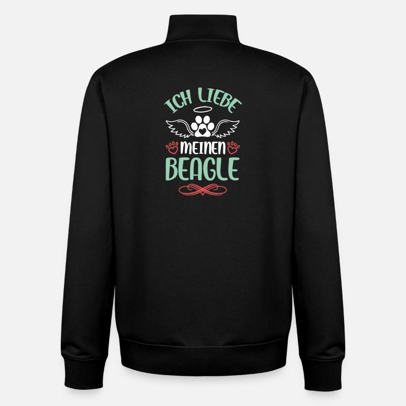 Ich liebe meinen Beagle - Unisex Organic Zip Sweatshirt von Stanley/Stella - Schwarz