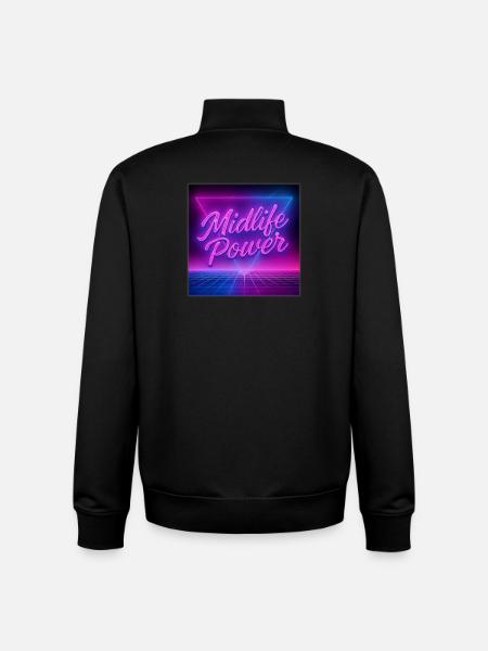 Midlife Power - Unisex Organic Zip Sweatshirt by Stanley/Stella - black