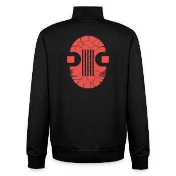 Cracked Orb Glyph - Unisex Organic Zip Sweatshirt by Stanley/Stella - black - Back - AI Model Male 185 light (185cm)