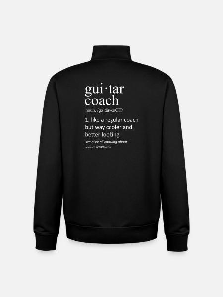 Lustiger Gitarrencoach Definition Musiklehrer - Unisex Organic Zip Sweatshirt von Stanley/Stella - Schwarz