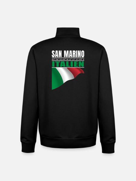 Saint-Marin - Sweat zippé unisexe en coton bio Stanley/Stella - noir