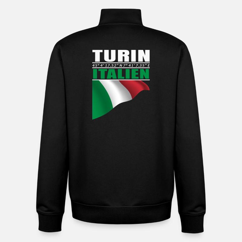 Turin - Sweat zippé unisexe en coton bio Stanley/Stella - noir