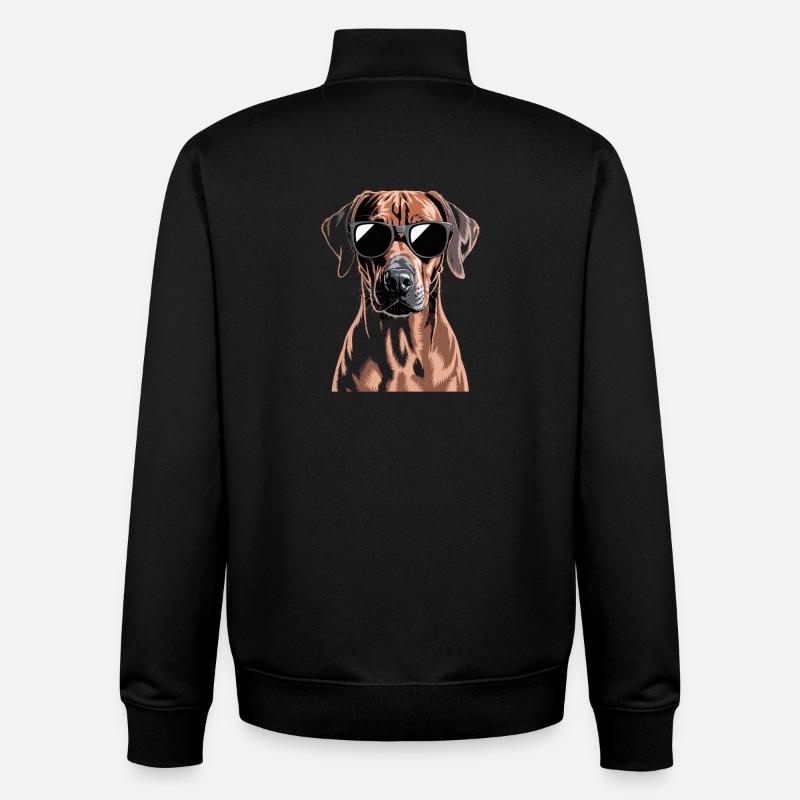 Rhodesian Ridgeback - Unisex Organic Zip Sweatshirt by Stanley/Stella - black