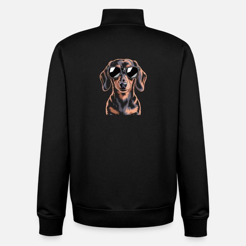 Dackel - Unisex Organic Zip Sweatshirt von Stanley/Stella - Schwarz