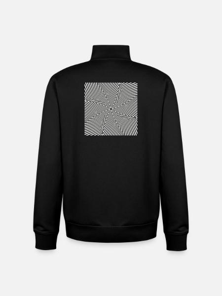 Starburst optisches Labyrinth - Unisex Organic Zip Sweatshirt von Stanley/Stella - Schwarz