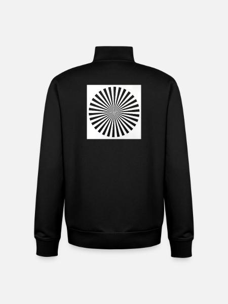 Radial Optical Illusion - Unisex Organic Zip Sweatshirt by Stanley/Stella - black