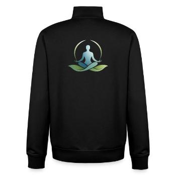 Natur-Yoga-Symbol – Gleichgewicht und Ruhe - Unisex Organic Zip Sweatshirt von Stanley/Stella - Schwarz - Hinten - AI Model Male 185 light (185cm)