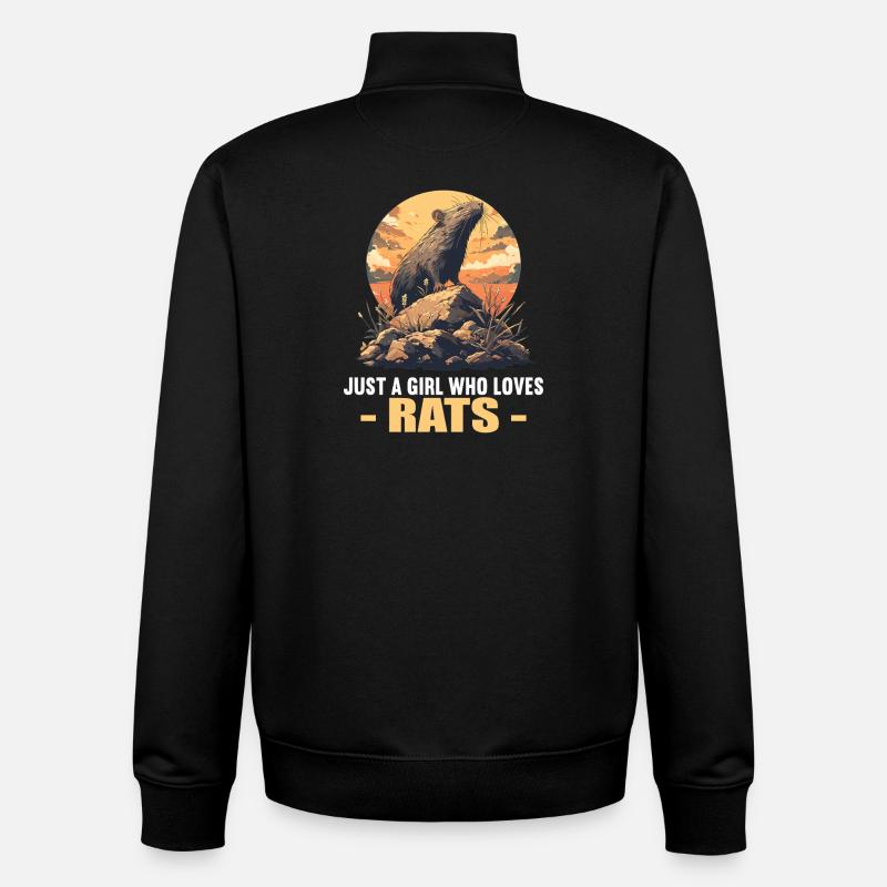 Ratten Ratte - Unisex Organic Zip Sweatshirt von Stanley/Stella - Schwarz