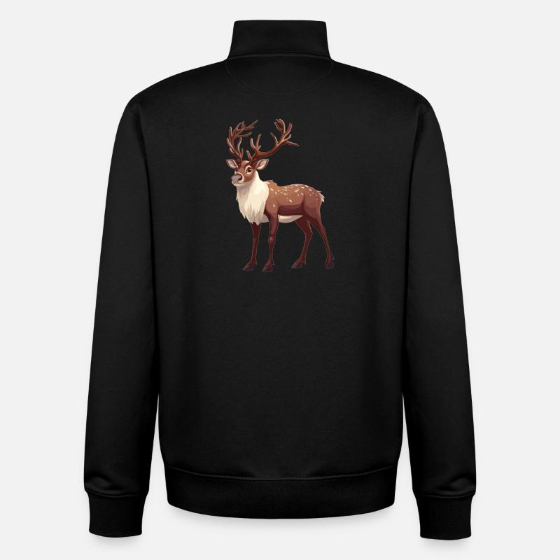 Renne Renne - Sweat zippé unisexe en coton bio Stanley/Stella - noir