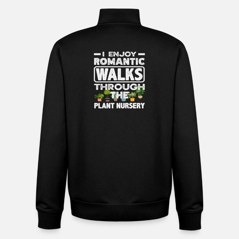 Promenades romantiques dans la pépinière - Sweat zippé unisexe en coton bio Stanley/Stella - noir