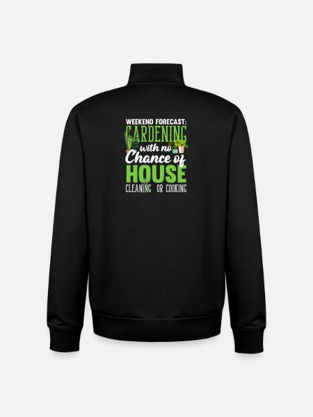Wochenendvorhersage Pflanzenliebhaber Gärtner - Unisex Organic Zip Sweatshirt von Stanley/Stella - Schwarz