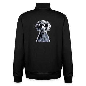 Weimaraner - Unisex Organic Zip Sweatshirt von Stanley/Stella - Schwarz - Hinten - AI Model Male 185 light (185cm)