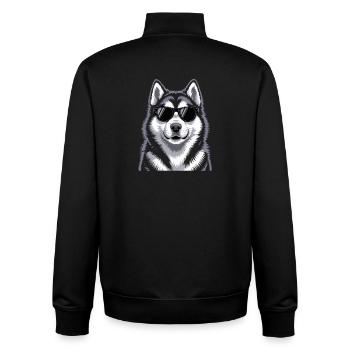 Alaskan malamute - Unisex Organic Zip Sweatshirt by Stanley/Stella - black - Back - AI Model Male 185 light (185cm)