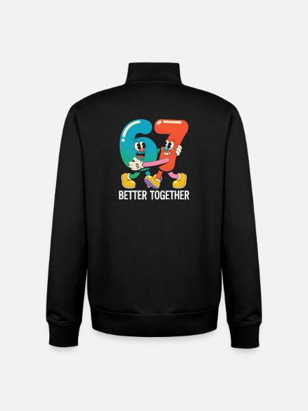 Six and Seven: Better Together - Unisex Organic Zip Sweatshirt by Stanley/Stella - black