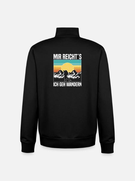 Mir reicht’s – ich geh wandern - Unisex Organic Zip Sweatshirt von Stanley/Stella - Schwarz