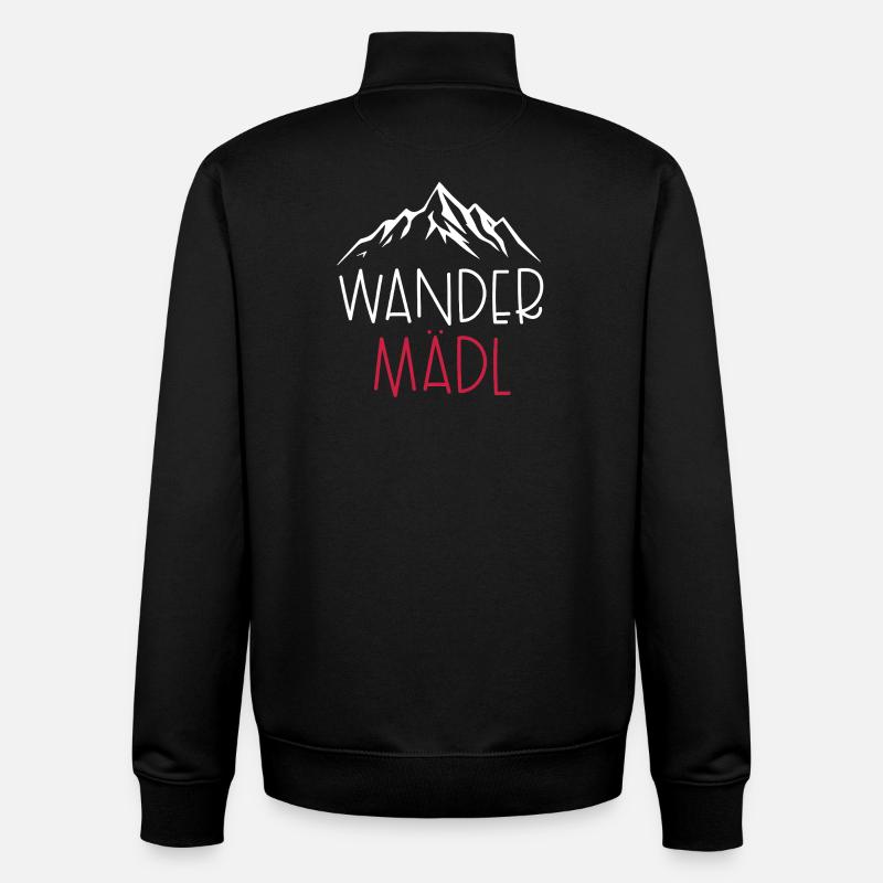 Wander Mädl - Unisex Organic Zip Sweatshirt von Stanley/Stella - Schwarz