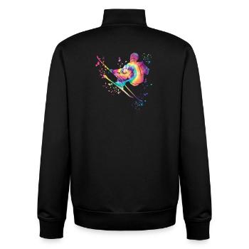 Alpine skiing Winter sports Nordic skiing - Unisex Organic Zip Sweatshirt by Stanley/Stella - black - Back - AI Model Male 185 light (185cm)