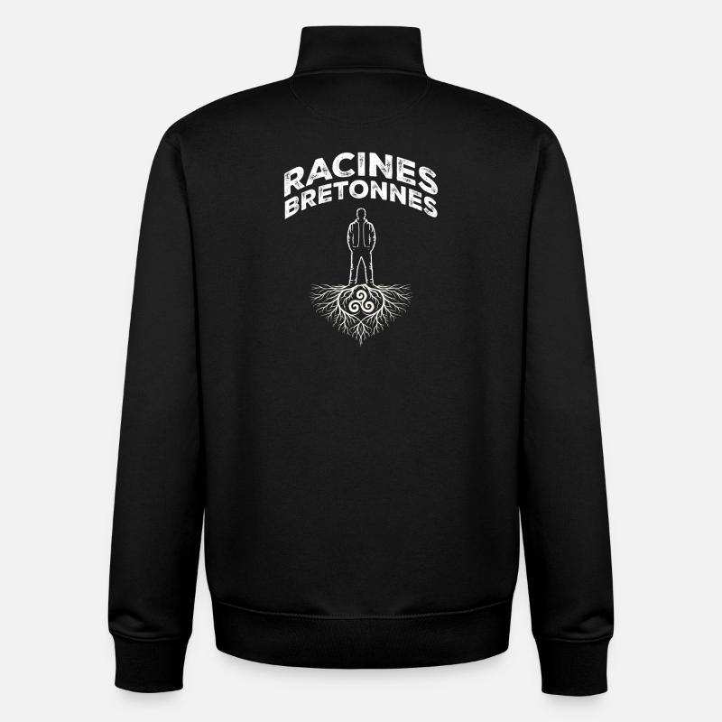 Brittany Breton Roots Triskell Identity - Unisex Organic Zip Sweatshirt by Stanley/Stella - black