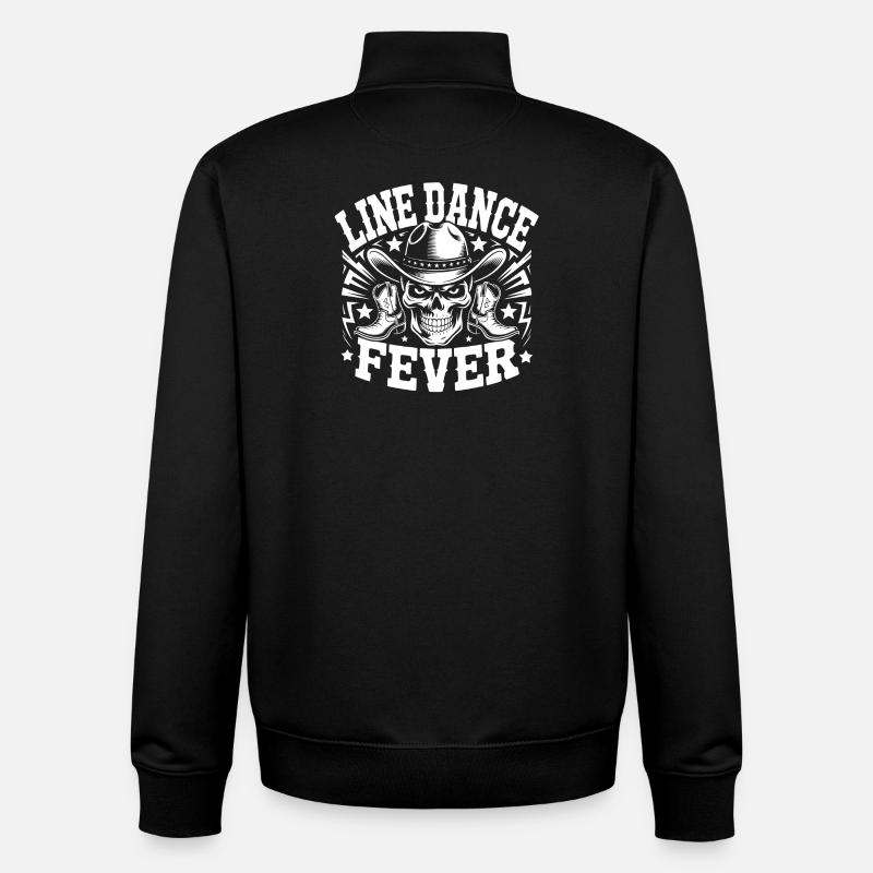Line Dance Fever Skull - Unisex Organic Zip Sweatshirt von Stanley/Stella - Schwarz