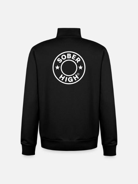 Live clean. Feel high. soberhigh. - Unisex Organic Zip Sweatshirt by Stanley/Stella - black