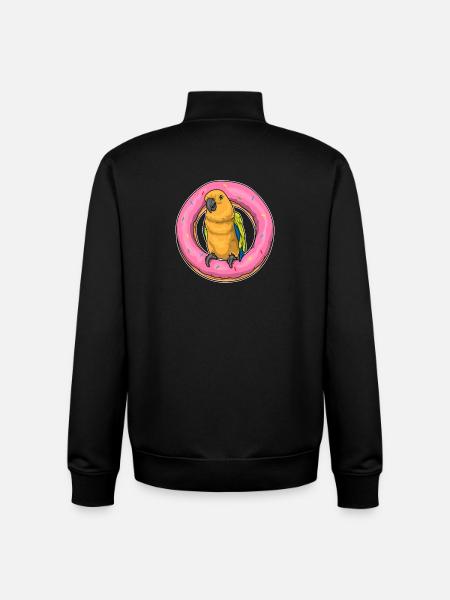 Papagei Donut - Unisex Organic Zip Sweatshirt von Stanley/Stella - Schwarz