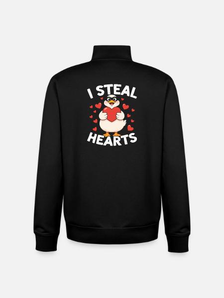 Ich stehle Herzgans - Unisex Organic Zip Sweatshirt von Stanley/Stella - Schwarz