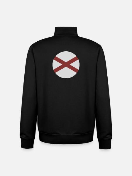 Alabama round flag - Unisex Organic Zip Sweatshirt by Stanley/Stella - black