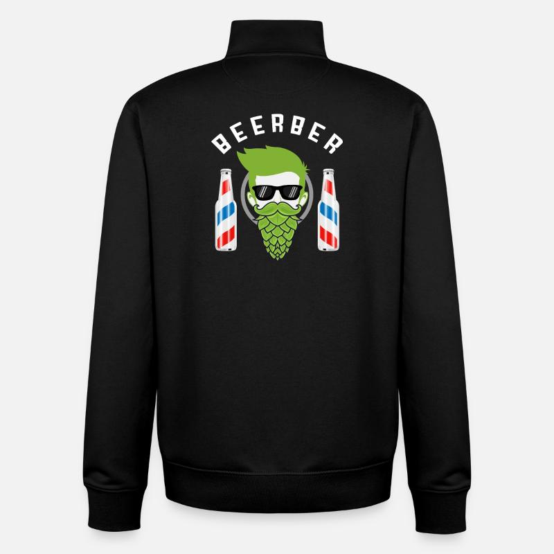 Beerber – Barber & Beer - Unisex Organic Zip Sweatshirt von Stanley/Stella - Schwarz