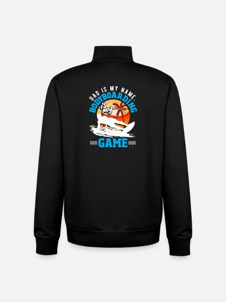 Surfing Surfboarder Bodyboarder - Unisex Organic Zip Sweatshirt by Stanley/Stella - black