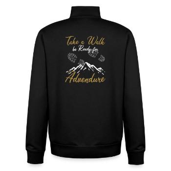 Wandern Wanderung Vintage Wanderer - Unisex Organic Zip Sweatshirt von Stanley/Stella - Schwarz - Hinten - AI Model Male 185 light (185cm)