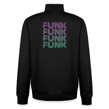Funk Vintage - Unisex Organic Zip Sweatshirt von Stanley/Stella - Schwarz - Hinten - AI Model Male 185 light (185cm)
