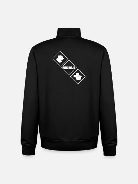 Merle - Sweat zippé unisexe en coton bio Stanley/Stella - noir