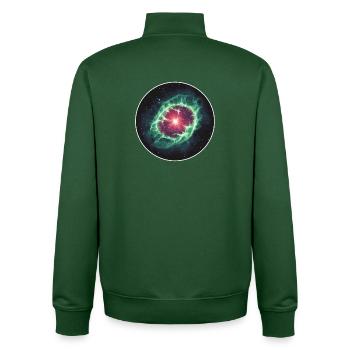 Astronomische Weltraum-Nebelschale - Unisex Organic Zip Sweatshirt von Stanley/Stella - Flaschengrün - Hinten - AI Model Male 185 dark (185cm)