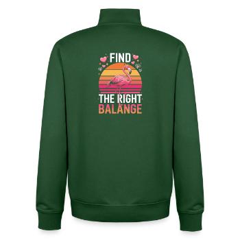  Find The Right Balange Flamingo Krone - Unisex Organic Zip Sweatshirt von Stanley/Stella - Flaschengrün - Hinten - AI Model Male 185 dark (185cm)