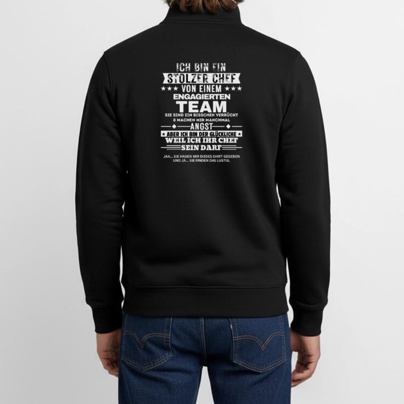 Fier patron d’une équipe dévouée Sweat zippé unisexe en coton bio Stanley/Stella