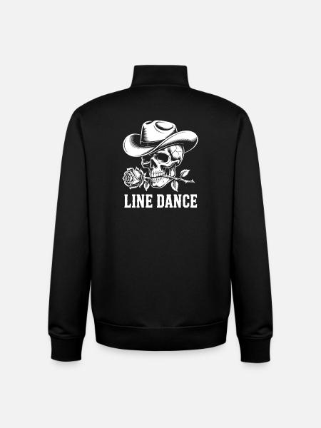 Skull Cowboy Line Dance - Unisex Organic Zip Sweatshirt by Stanley/Stella - black