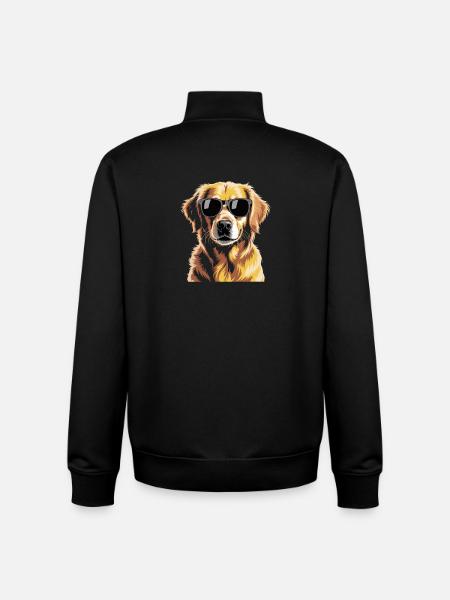 Golden Retriever - Unisex Organic Zip Sweatshirt by Stanley/Stella - black