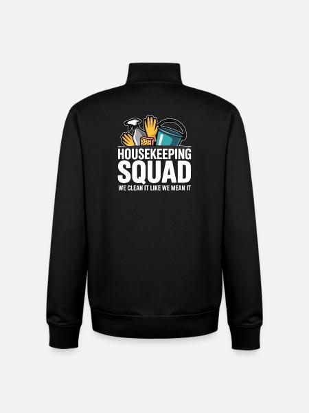 Funny Cleaning Design - Unisex Organic Zip Sweatshirt by Stanley/Stella - black