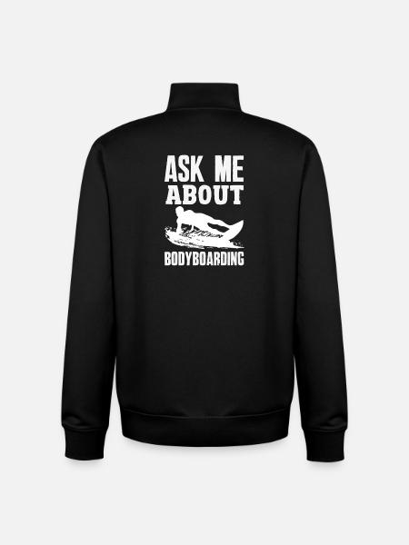 Surfing Surfboarder Bodyboarder - Unisex Organic Zip Sweatshirt by Stanley/Stella - black