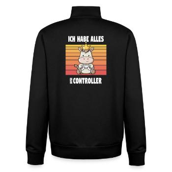 gaming animal design - Unisex Organic Zip Sweatshirt von Stanley/Stella - Schwarz - Hinten - AI Model Male 185 light (185cm)