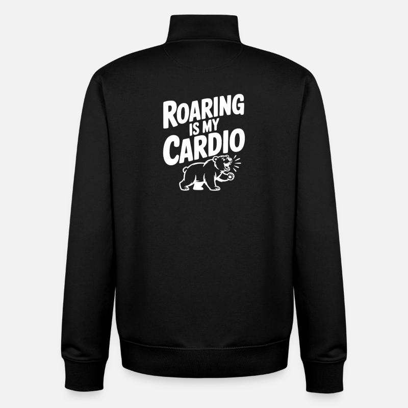 Roaring Is My Cardio - Unisex Organic Zip Sweatshirt by Stanley/Stella - black