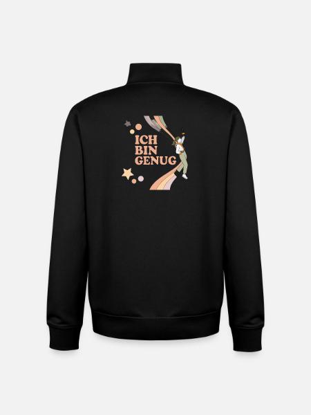 Ich bin Genug – Pastell Regenbogen Held - Unisex Organic Zip Sweatshirt von Stanley/Stella - Schwarz
