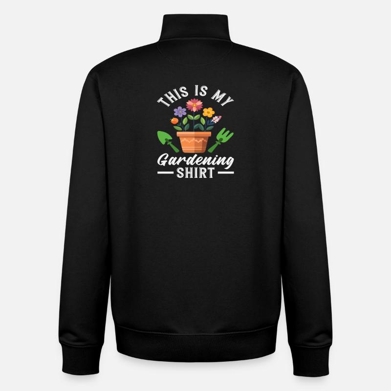Succulente amoureuse des plantes. Voilà - Sweat zippé unisexe en coton bio Stanley/Stella - noir